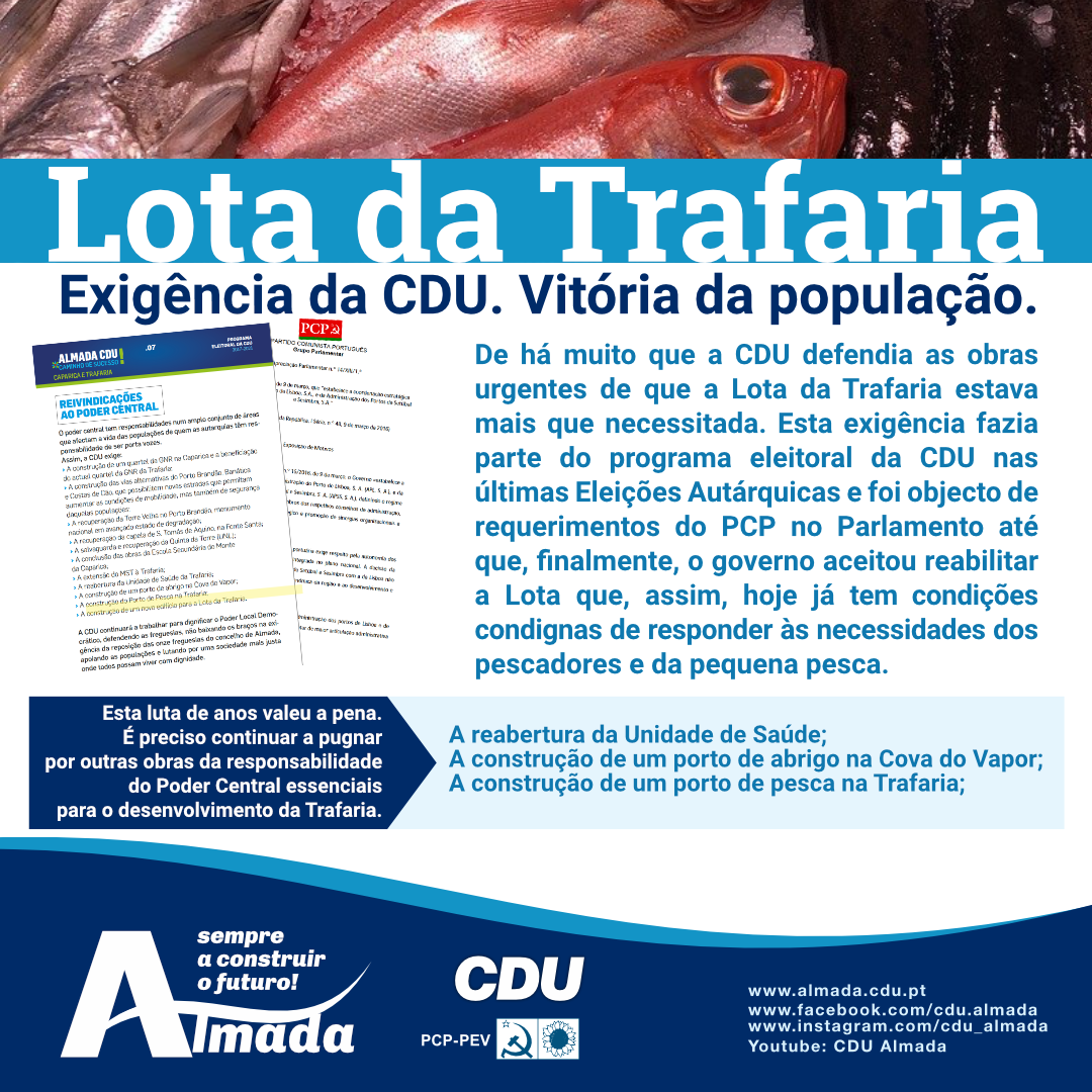 Lota da Trafaria - Exigência da CDU - Vitória da População