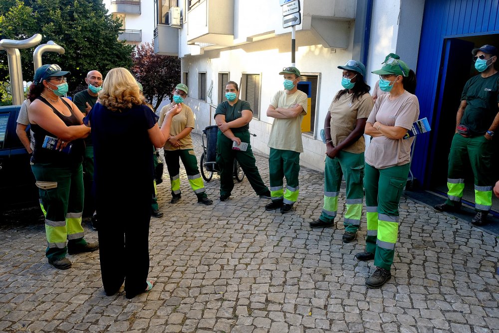 Maria das Dores Meira, visitou as instalações da varredura do Pragal 