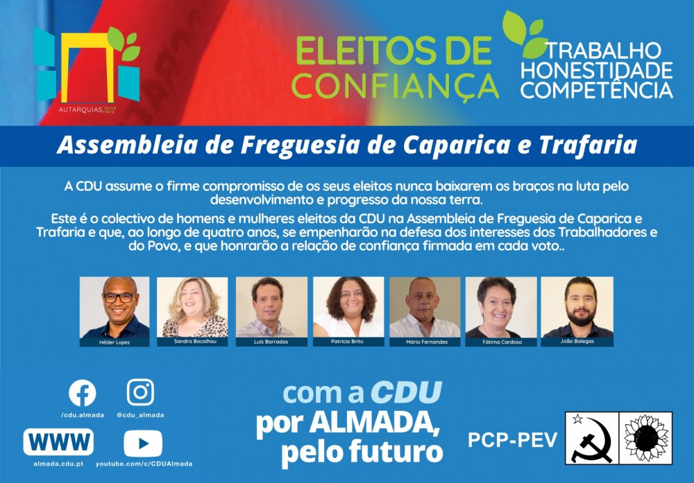 Assembleia de Freguesia de Caparica e Trafaria - Eleitos de Confiança