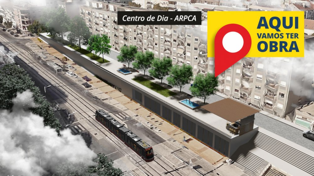 Obra da ARPCA na Avenida D. Nuno Alvares Pereira, Almada