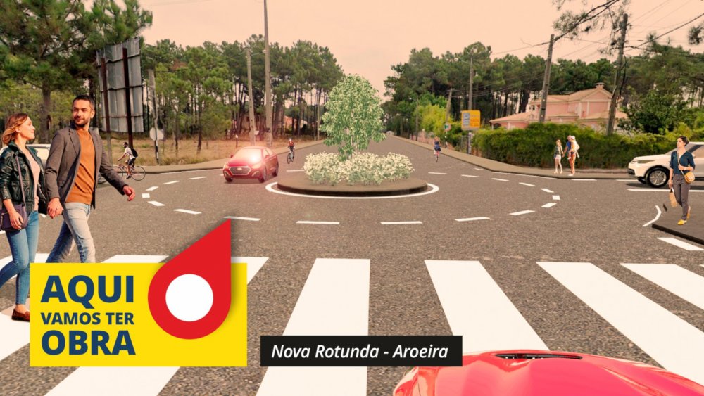 Nova rotunda Aroeira, Charneca da Caparica